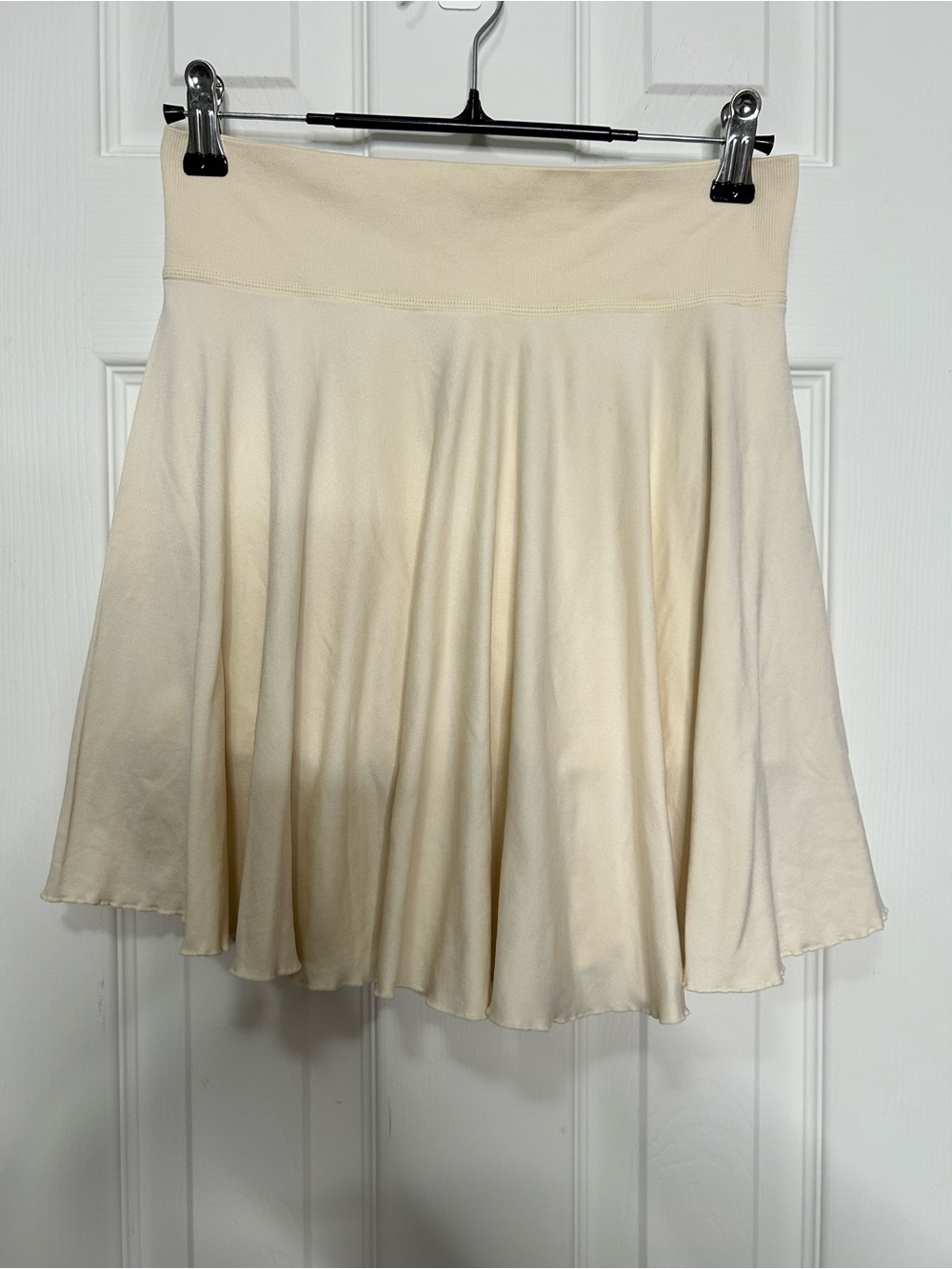 OQQ High Rise Athletic Tennis Skort with Built-In Shorts Cream Size L - Picture 2 of 6